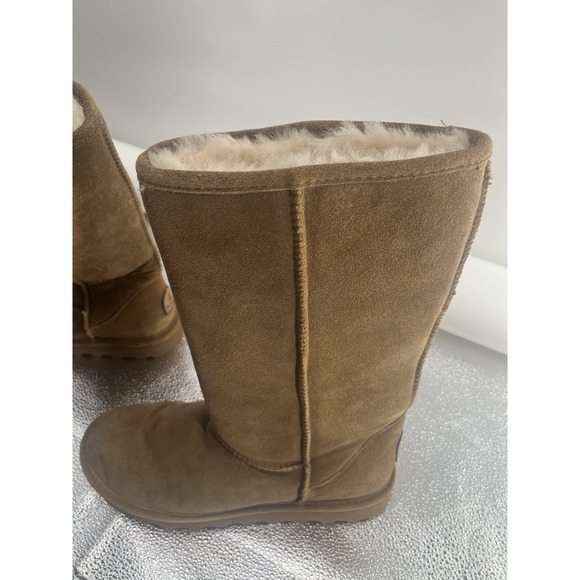 Bearpaw Women's Size 11 Hickory Elle Tall Suede Wool Sheepskin Winter Boots - Picture 6 of 9